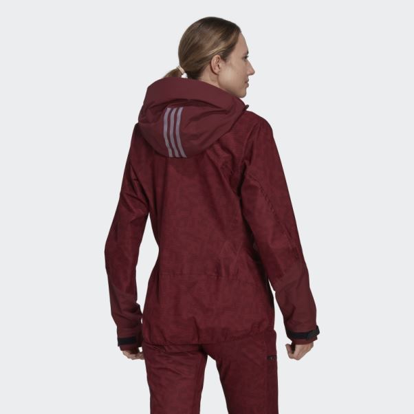 élégant Adidas Terrex Techrock Rain.rdy Anorak Rouge