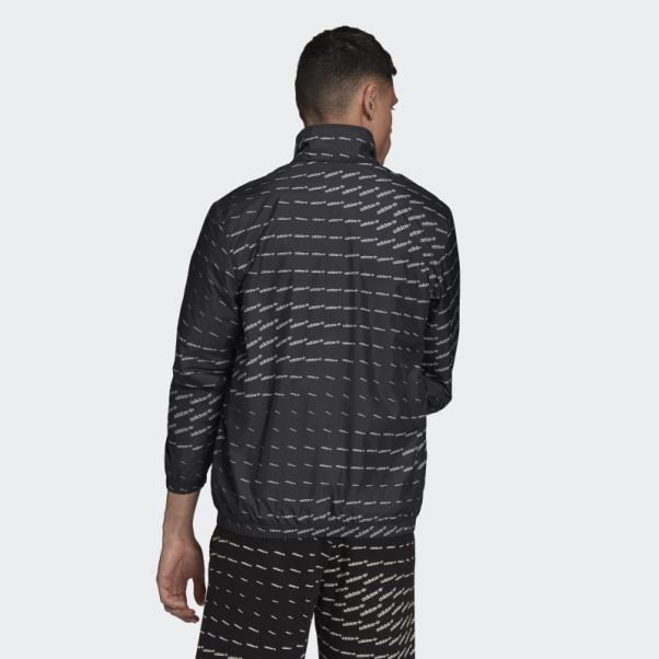 Haut De Survêtement Noir à Monogramme Graphique Adidas