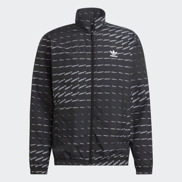 Haut De Survêtement Noir à Monogramme Graphique Adidas