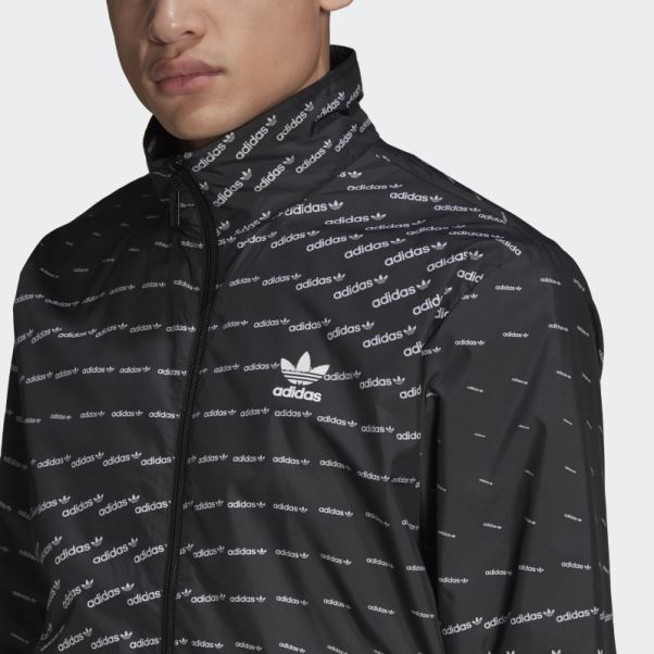 Haut De Survêtement Noir à Monogramme Graphique Adidas
