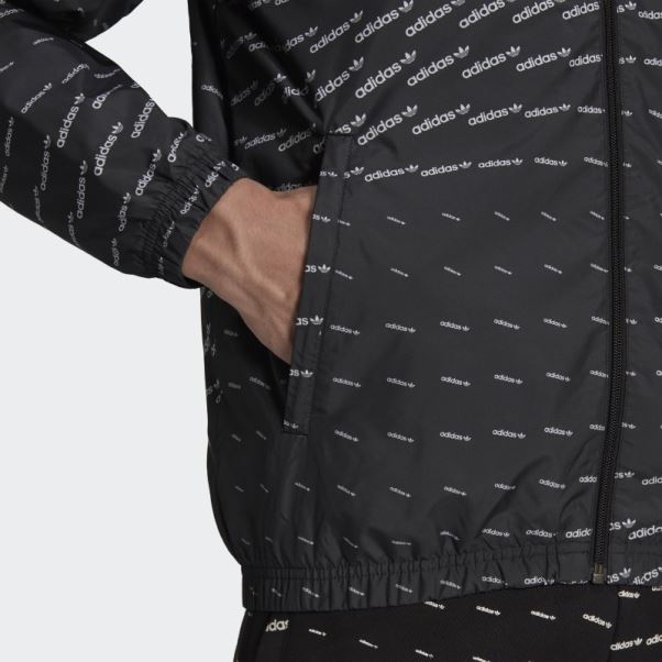 Haut De Survêtement Noir à Monogramme Graphique Adidas