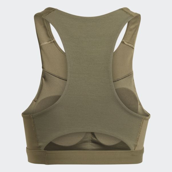 Soutien-gorge De Course à Maintien Moyen Adidas Olive