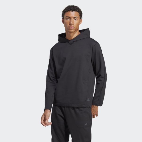 Sweat à Capuche Graphique Adidas Yoga Training Noir