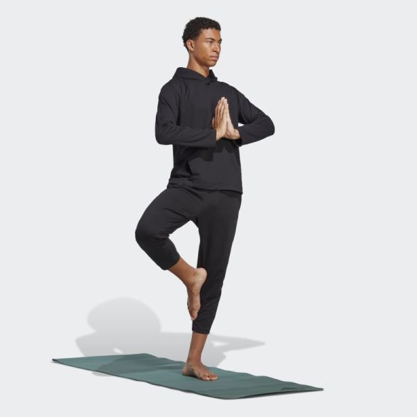 Sweat à Capuche Graphique Adidas Yoga Training Noir