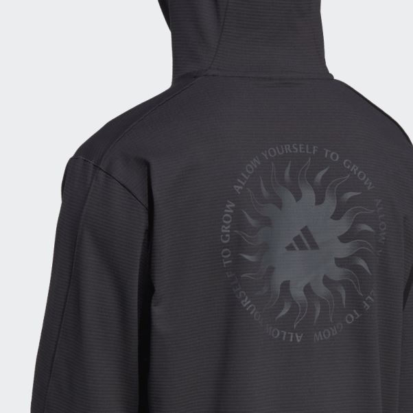 Sweat à Capuche Graphique Adidas Yoga Training Noir