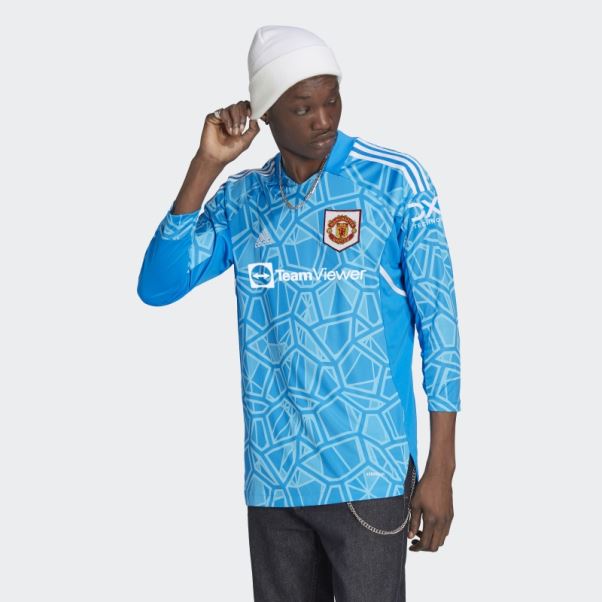 Maillot De Gardien Domicile Adidas Manchester United 22/23 Bleu Rush