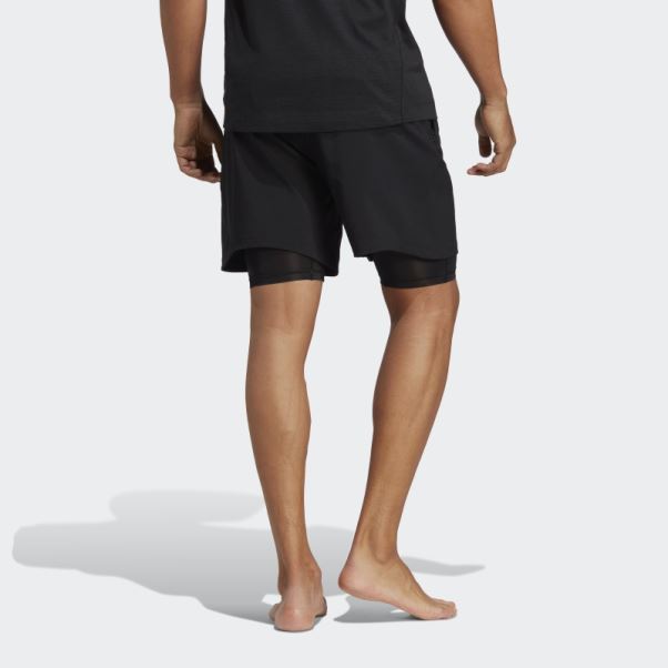 Adidas Short De Yoga Training 2 En 1 Noir