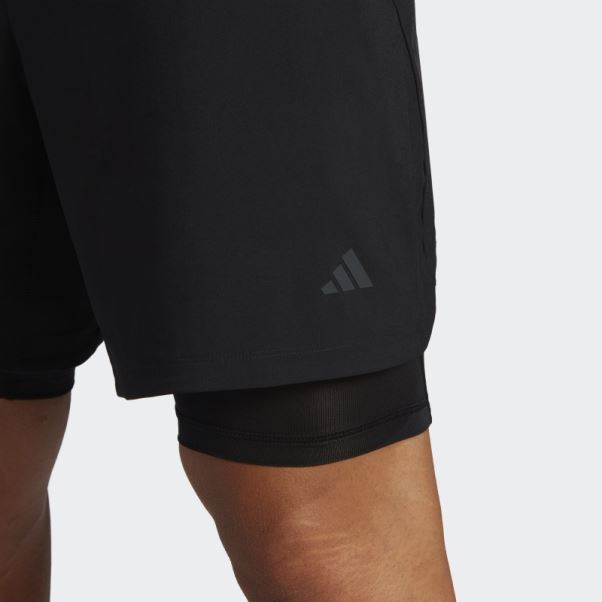 Adidas Short De Yoga Training 2 En 1 Noir