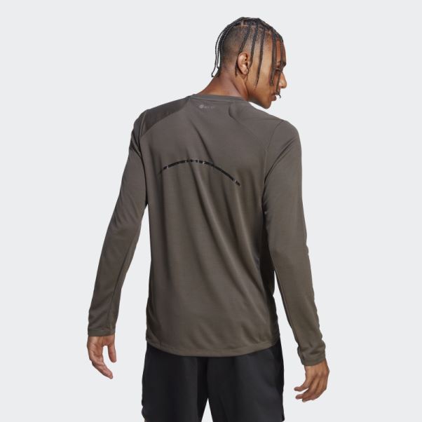 T-shirt à Manches Longues Adidas Olive Best Of Adi Training