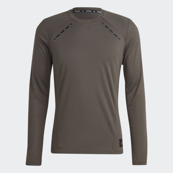 T-shirt à Manches Longues Adidas Olive Best Of Adi Training