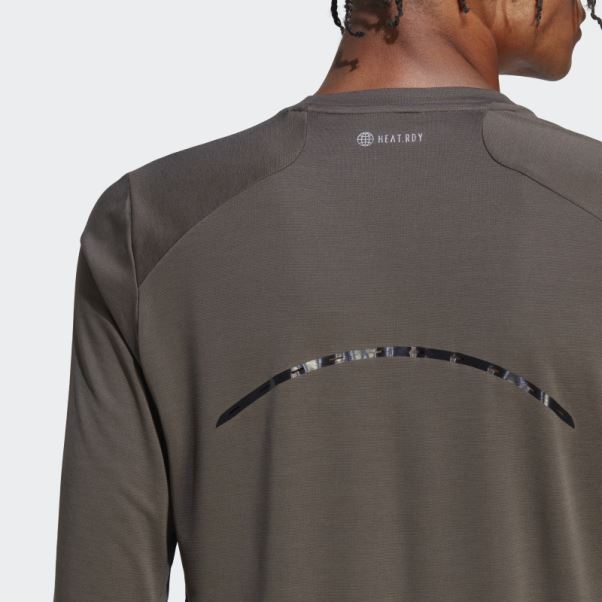 T-shirt à Manches Longues Adidas Olive Best Of Adi Training