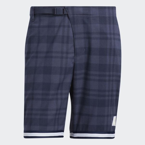 Short Adidas Adicross à Carreaux 8,5 Pouces Bleu Trace