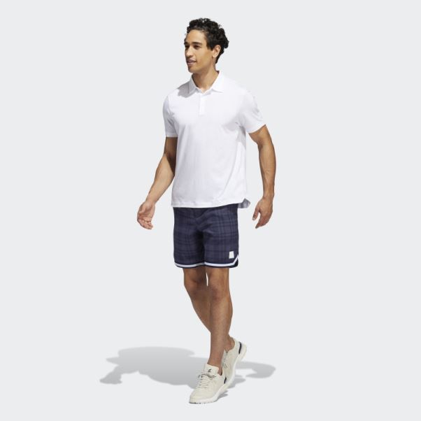 Short Adidas Adicross à Carreaux 8,5 Pouces Bleu Trace