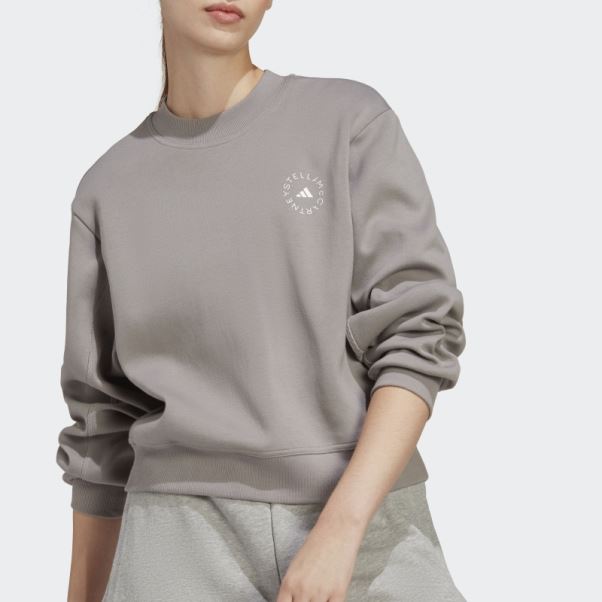 Sweat Adidas By Stella Mccartney Sportswear Gris Colombe Fashion