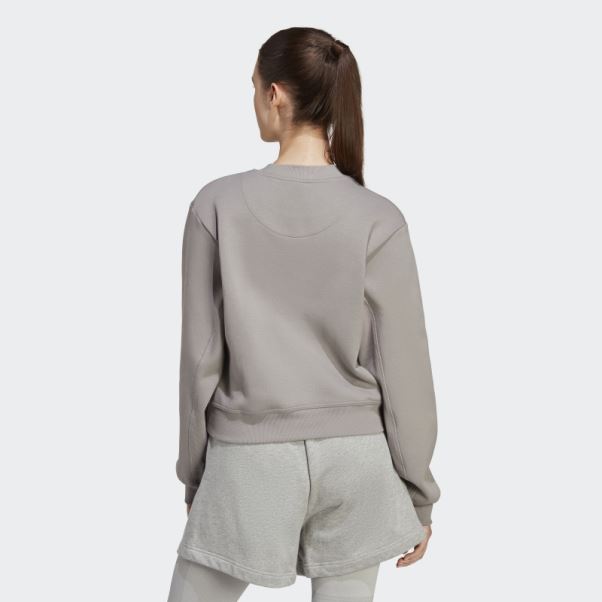 Sweat Adidas By Stella Mccartney Sportswear Gris Colombe Fashion