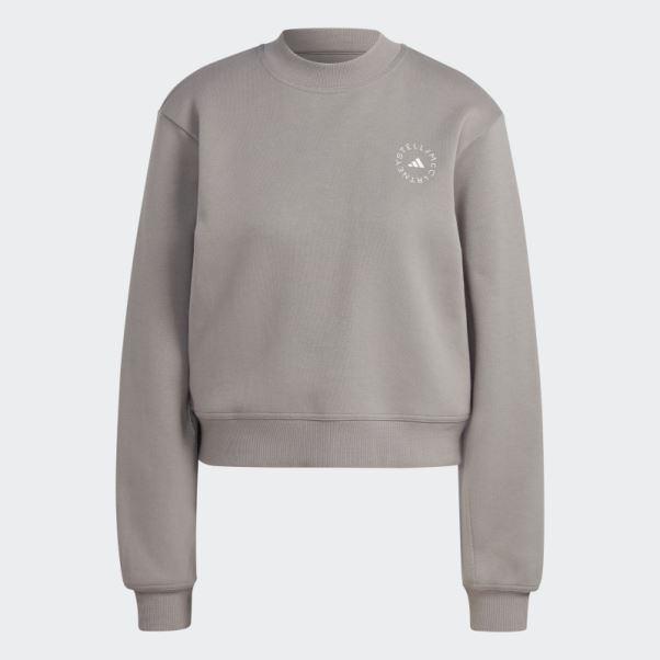 Sweat Adidas By Stella Mccartney Sportswear Gris Colombe Fashion