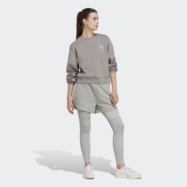 Sweat Adidas By Stella Mccartney Sportswear Gris Colombe Fashion