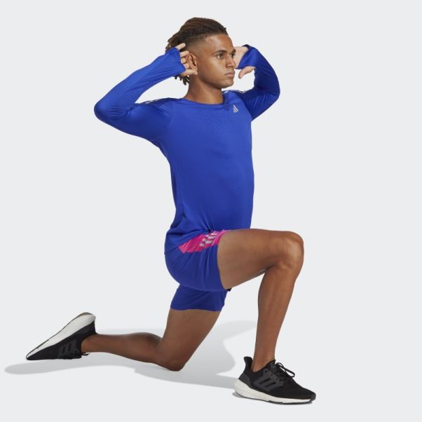 Adidas Possède Le Short De Course Bleu