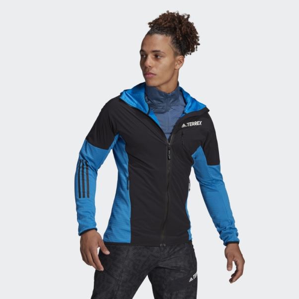 Veste à Capuche Techrock Flooce Wind Bleu Choc Adidas