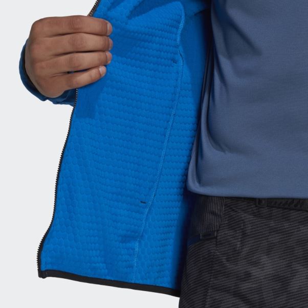 Veste à Capuche Techrock Flooce Wind Bleu Choc Adidas